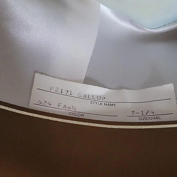 Vintage Stetson Gallup Cowgirl Hat Tan - Picture 11 of 11